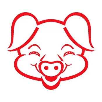 Samolepící dekorace SAMOLEPKA Prase 003 veselý čuník (10 - červená) NA AUTO, NÁLEPKA, FÓLIE, POLEP, TUNING, VLASTNÍ TEXT, TISK, AUTOSAMOLEPKY.cz, POLEPY, OBRÁZEK, LOGO, SAMOLEPKY