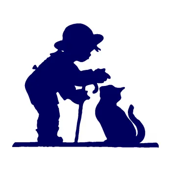 Samolepící dekorace SAMOLEPKA Interiér 002 levá dítě s kočičkou (23 - tmavě modrá) NA AUTO, NÁLEPKA, FÓLIE, POLEP, TUNING, VLASTNÍ TEXT, TISK, AUTOSAMOLEPKY.cz, POLEPY, OBRÁZEK, LOGO, SAMOLEPKY