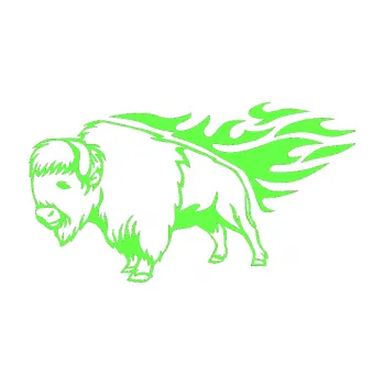 Samolepicí dekorace na vozidlo Animal flames 077 levá býk (71 - Fluorescentní zelená) SAMOLEPKA NA AUTO, NÁLEPKA, FÓLIE, POLEP, TUNING, VLASTNÍ TEXT, TISK, AUTOSAMOLEPKY.cz, POLEPY, OBRÁZEK, LOGO, 3D STICKERS