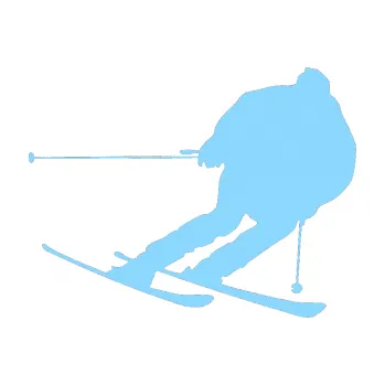 Samolepicí dekorace na vozidlo Lyžař 019 pravá (03 - světle modrá) SAMOLEPKA NA AUTO, NÁLEPKA, FÓLIE, POLEP, TUNING, VLASTNÍ TEXT, TISK, AUTOSAMOLEPKY.cz, POLEPY, OBRÁZEK, LOGO, 3D STICKERS