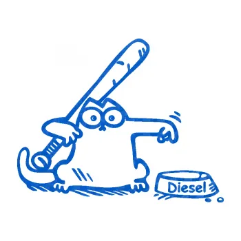 Samolepicí dekorace na vozidlo Dolej diesel 002 pravá (57 - 3D karbon modrý) SAMOLEPKA NA AUTO, NÁLEPKA, FÓLIE, POLEP, TUNING, VLASTNÍ TEXT, TISK, AUTOSAMOLEPKY.cz, POLEPY, OBRÁZEK, LOGO, 3D STICKERS