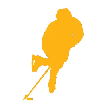 Samolepicí dekorace na vozidlo Hokejista 021 levá (21 - světle oranžová) SAMOLEPKA NA AUTO, NÁLEPKA, FÓLIE, POLEP, TUNING, VLASTNÍ TEXT, TISK, AUTOSAMOLEPKY.cz, POLEPY, OBRÁZEK, LOGO, 3D STICKERS