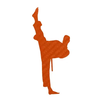 Polep vozidla Karate 005 levá (54 - 3D karbon oranžový) SAMOLEPKA NA AUTO, NÁLEPKA, FÓLIE, POLEP, TUNING, VLASTNÍ TEXT, TISK, AUTOSAMOLEPKY.cz, POLEPY, OBRÁZEK, LOGO, 3D STICKERS