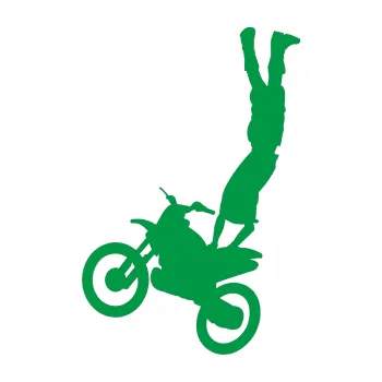 Samolepící dekorace SAMOLEPKA Motorka 019 levá motokros freestyle akrobacie na motorce (12 - zelená) NA AUTO, NÁLEPKA, FÓLIE, POLEP, TUNING, VLASTNÍ TEXT, TISK, AUTOSAMOLEPKY.cz, POLEPY, OBRÁZEK, LOGO, SAMOLEPKY