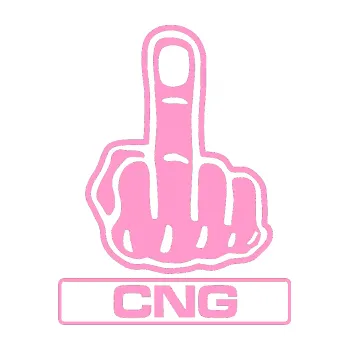 Samolepicí dekorace na vozidlo Fuck off CNG (24 - světle růžová) SAMOLEPKA NA AUTO, NÁLEPKA, FÓLIE, POLEP, TUNING, VLASTNÍ TEXT, TISK, AUTOSAMOLEPKY.cz, POLEPY, OBRÁZEK, LOGO, 3D STICKERS