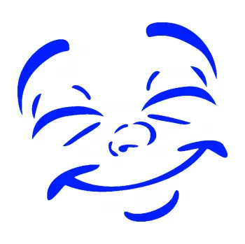 Samolepící dekorace SAMOLEPKA Obličej 004 pravá šťastný (19 - modrá dynamic) NA AUTO, NÁLEPKA, FÓLIE, POLEP, TUNING, VLASTNÍ TEXT, TISK, AUTOSAMOLEPKY.cz, POLEPY, OBRÁZEK, LOGO, SAMOLEPKY