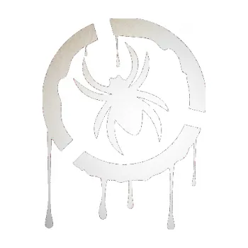 Samolepící dekorace SAMOLEPKA Pavouk 001 levá (82 - odrazková reflexní bílá) NA AUTO, NÁLEPKA, FÓLIE, POLEP, TUNING, VLASTNÍ TEXT, TISK, AUTOSAMOLEPKY.cz, POLEPY, OBRÁZEK, LOGO, SAMOLEPKY