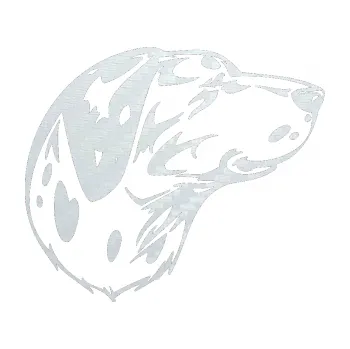 Polep vozidla SAMOLEPKA Pes 002 pravá Dalmatin (51 - 3D karbon bílý) NA AUTO, NÁLEPKA, FÓLIE, POLEP, TUNING, VLASTNÍ TEXT, TISK, AUTOSAMOLEPKY.cz, POLEPY, OBRÁZEK, LOGO, SAMOLEPKY