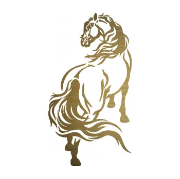 Samolepící dekorace SAMOLEPKA Kůň 051 levá (64 - škrábaný kov zlatý) NA AUTO, NÁLEPKA, FÓLIE, POLEP, TUNING, VLASTNÍ TEXT, TISK, AUTOSAMOLEPKY.cz, POLEPY, OBRÁZEK, LOGO, SAMOLEPKY
