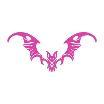 Samolepící dekorace Netopýr 004 (16 - růžová) SAMOLEPKA NA AUTO, NÁLEPKA, FÓLIE, POLEP, TUNING, VLASTNÍ TEXT, TISK, AUTOSAMOLEPKY.cz, POLEPY, OBRÁZEK, LOGO, 3D STICKERS