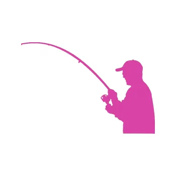 Polep vozidla SAMOLEPKA Rybář 001 levá (16 - růžová) NA AUTO, NÁLEPKA, FÓLIE, POLEP, TUNING, VLASTNÍ TEXT, TISK, AUTOSAMOLEPKY.cz, POLEPY, OBRÁZEK, LOGO, SAMOLEPKY