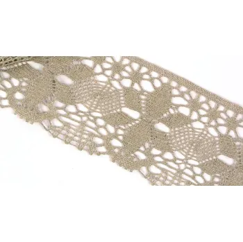 Krajka Snový svět Paličkovaná krajka lněná přírodní TK0011-87mm