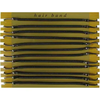 Gumička do vlasů s háčkem Duko 8013 - černá, 12 ks + dárek zdarma