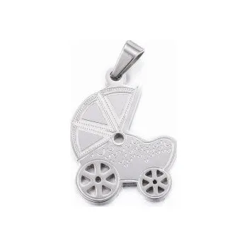 Přívěsek Přívěsek kočárek 32x21mm chirurgická ocel