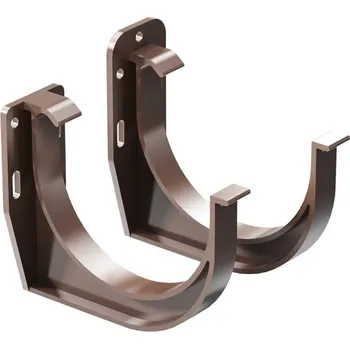 okap Gutta Aqua žlabový hák čelní pro PVC žlaby 125 mm hnědá