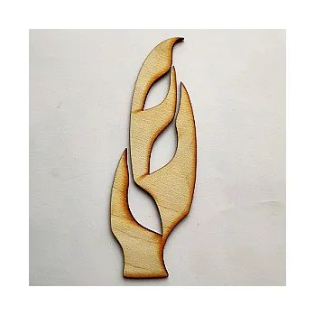 Dřevěný výřez topol / strom / list 220x80mm