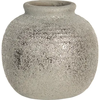Váza Šedivá váza Kelly s patinou a odřeninami - Ø 8*8 cm