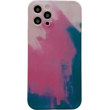 Pouzdro na mobilní telefon Silikonový ochranný kryt pro iPhone 11 - růžovo-modrý