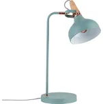 Paulmann 79651 Juna, zelená stolní lampa z kovu, mědi a dřeva, 1xE14, výška 51cm