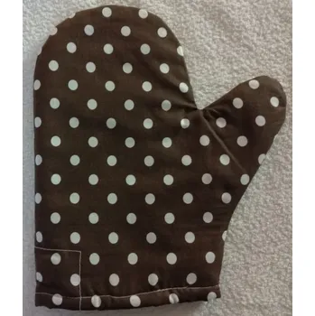 Chňapka Chňapka BA s magnetem a podšívkou "Puntíky bílé na hnědém podkladu" - 26*21 cm