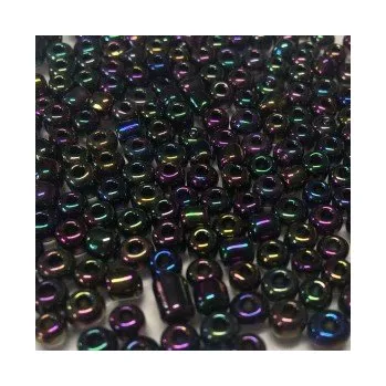 Dětské navlékací korálky Rokajl 6/0 metalické duhové