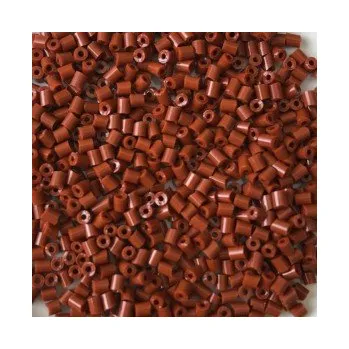 Dětské navlékací korálky Rokajl hnědé minityčinky (2 mm)