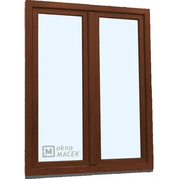 Vchodové dveře Plastové balkonové dveře - KNIPPING 70 AD, 1500x2100 mm, O+OS klapačka, ořech Otevírání: pravé, Barva, imitace: ořech/bílá (jednostranně), Provedení: jednostranná klika + madýlko + PVC rám + příslušenství a montážní materiál zdarma