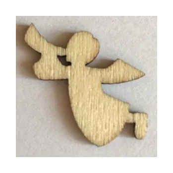 Vánoční dekorace Dřevěný výřez andílek 15x35mm