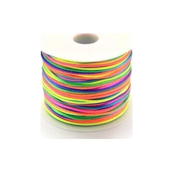 Korálek Saténová šňůra různobarevná 1,0mm (5m)