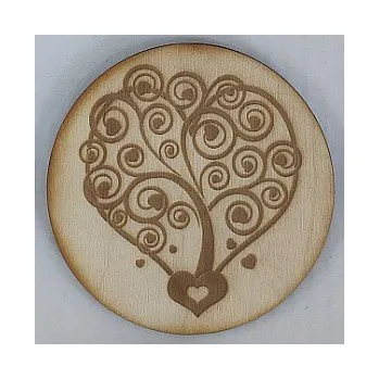 Podtácek Dřevěný podtácek srdíčko 100mm