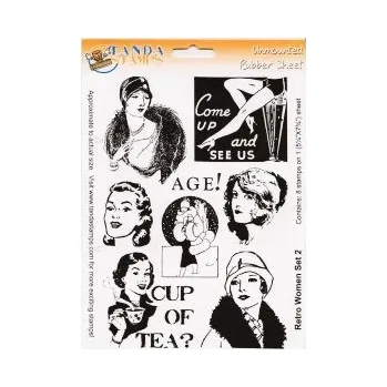 Textura Tanda Stamps Retro Women Set 2