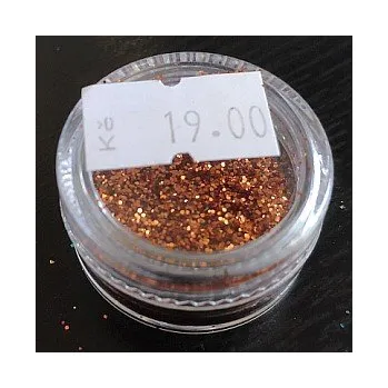 Třpytky / glitry v dóze 3-5g měděné