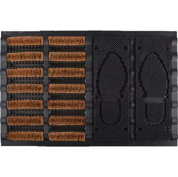 Gumová rohožka s odkladačem obuvi 60x40x3,6cm