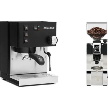 Kávovar Rancilio Silvia E, black + Eureka Mignon XL, CR chrome