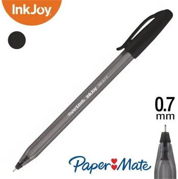 Kuličkové pero PaperMate InkJoy 100 - s víčkem, 0.7 mm černé 5ks