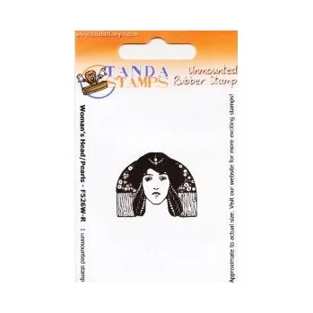 Forma na odlévání Textura Tanda Stamps Woman´s Head Pearls