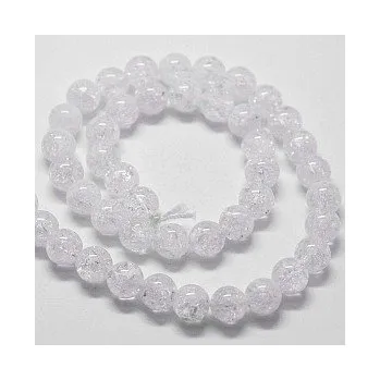 Korálek Křišťál praskaný čirý 4mm (15ks)