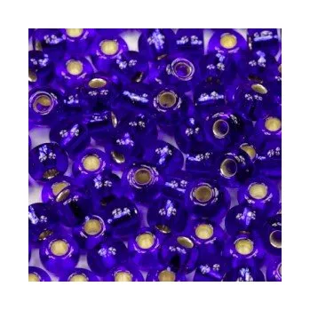 Dětské navlékací korálky Rokajl 6/0 tmavě modrá s průtahem