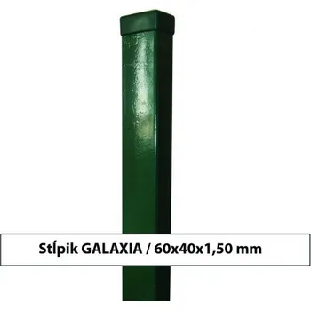 Pletivo RETIC Plotový sloupek GALAXIA ZN+PVC 60x40x1,5x2200, zelený