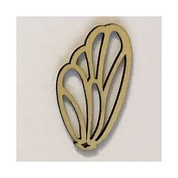 Dětské navlékací korálky Dřevěný výřez list 47x25mm