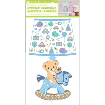 Dětsný nábytek Anděl Přerov Lampička samolepicí svítící LED medvídek 31 cm