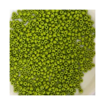 Dětské navlékací korálky Preciosa rokajl 11/0 brčálově zelená