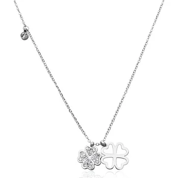 Náhrdelník Náhrdelník Cloverleaf se čtyřlístky z chirurgické oceli S460105