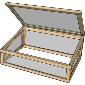 Pařeniště pařeniště LANITPLAST NATUR 80/60 (S7257) (Klasické dřevěné pařeniště,<b> š 60 x d 80 x v 30 cm</b>, přírodní borovicové dřevo 12 mm, vnitřní geotextílie, prosklení z polykarbonátu.)