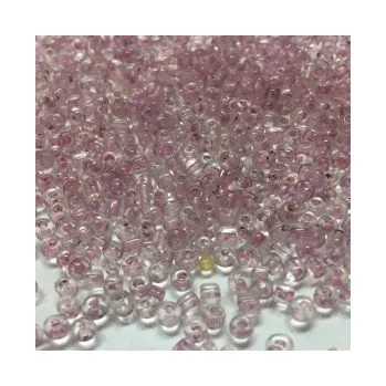 Dětské navlékací korálky Rokajl 8/0 bledě růžový průtah