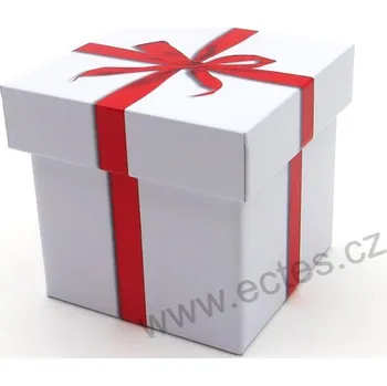 Dóza na potraviny DÁREK 3513 bílá s červenou mašlí