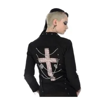 Dámské sako Punkové sako dámské s křížem na zádech