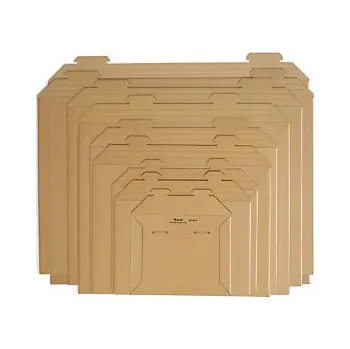 Obálka Kartonové obálky 250x200mm, zásuvný uzávěr, mikrovlnitá lepenka, hnědé | RAJA - Balení po 100 ks