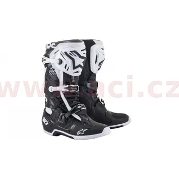 Moto obuv boty TECH 10 2021, ALPINESTARS (černá/bílá) 44,5