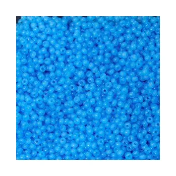 Dětské navlékací korálky Rokajl Preciosa 1. jakost 10/0 modrá mléčná č. 230